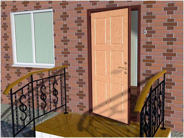 металлические двери с антивандальным пластиком