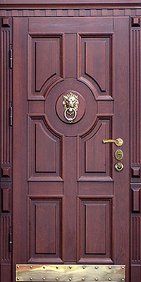 металлические двери с массивом дуба