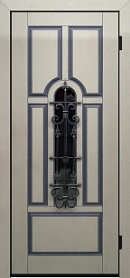 Домашняя  стальная входная дверь на улицу со вставками из стекла Next 197849 в Москве