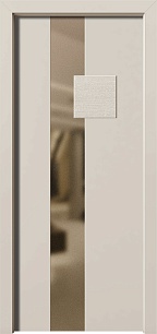 Утепленная эмалированная железная дверь Termo 199476 со стеклом в Москве