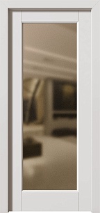 Серая стальная дверь Termo 198336 в коттедж  МДФ в Москве