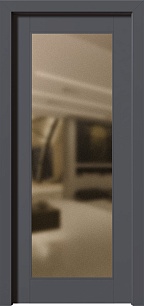 Серая недорогая одностворчатая входная дверь Termo 199596 в Москве