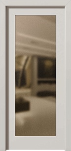 Теплая окрашенная металлическая дверь Termo 198291 со стеклом в Москве