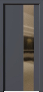 Морозостойкая металлическая дверь Termo 197676 с порошковым напылением с зеркалом в Москве