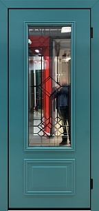 Уличная  железная входная дверь для частного дома стекло Termo 237047 в Москве