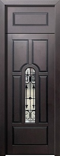 Шпонированная тёмная дверь Termo 235608 в каркасный дом  в Москве